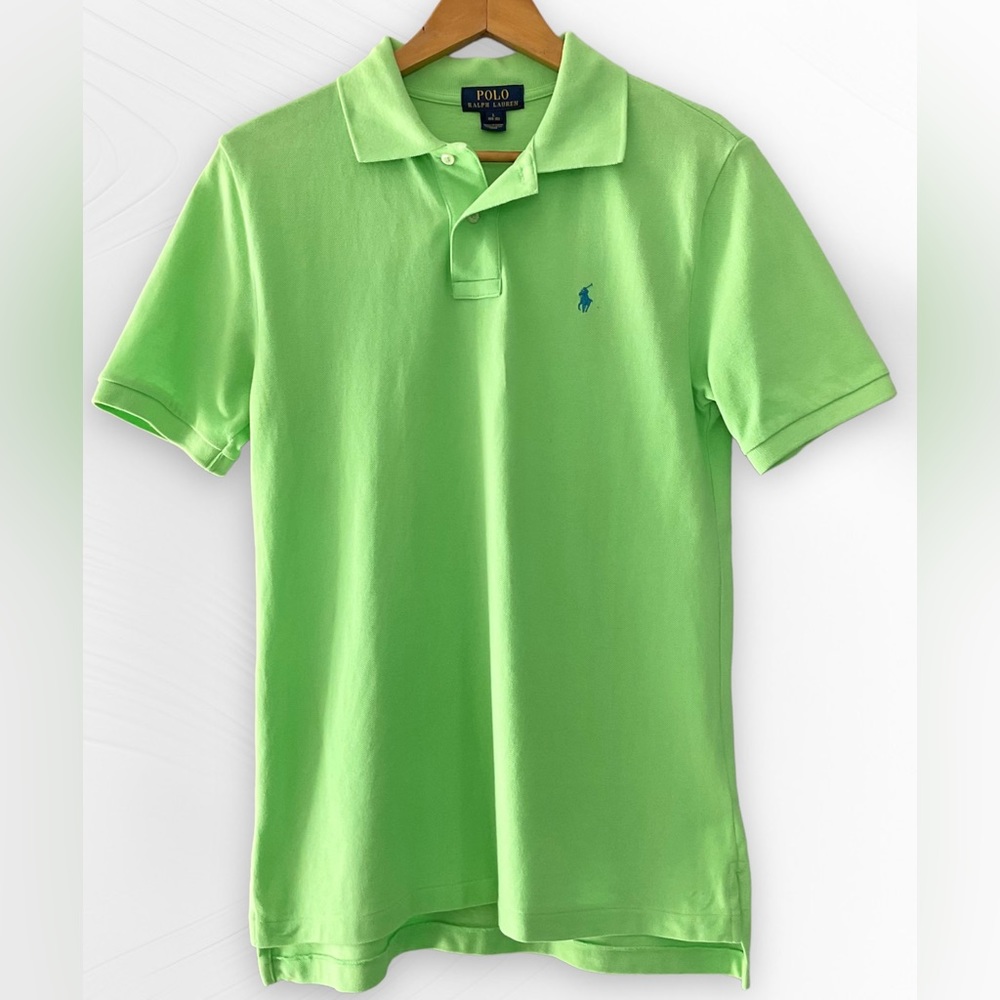 POLO RALPH LAUREN POLO SHIRT SIZE L (14-16) BOYS SHORT SLEEVE GREEN